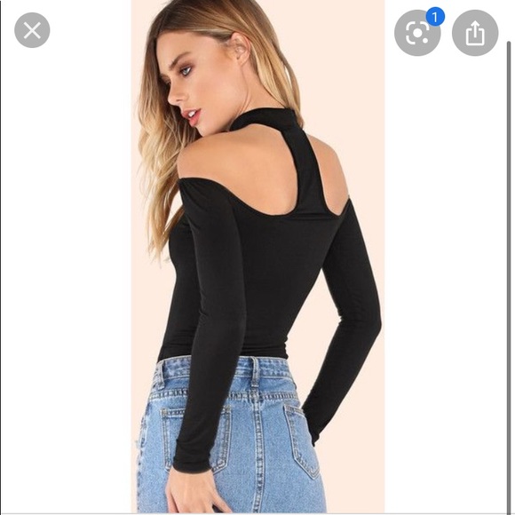 🔥American Apparel Off Shoulder ChokerNeck Top - M - Picture 2 of 9